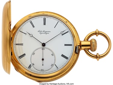 54133&colon; Jules Jurgensen&comma; Rare Unused 18k Gold Bow-Set Hu