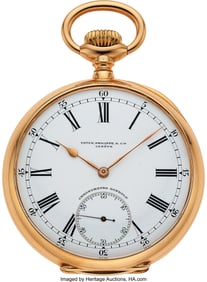 54136&colon; Patek Philippe&comma; Mint 18k Gold Chronometro Gondol