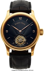 54049&colon; Jacques Etoile&comma; 18k Rose Gold Tourbillon Wristwa