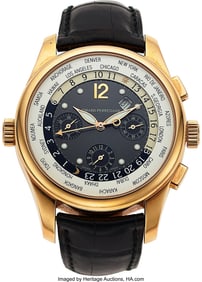 54050&colon; Girard Perregaux&comma; 18k Rose Gold World Time Chron