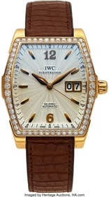 54057&colon; IWC&comma; 18k Rose Gold&comma; Diamond Tonneau "DaVinci" Mo