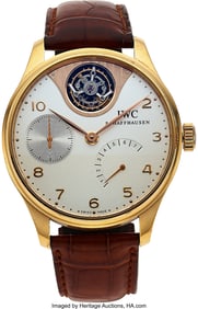 54058&colon; IWC&comma; 18k Rose Gold Portuguese Tourbillon "Myster