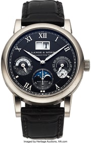 54062&colon; A&period; Lange & Sohne&comma; 18k White Gold "Langematik" Pe