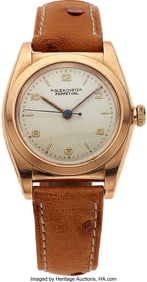 54071&colon; Rolex&comma; Ref&period; 3131&comma; Fine Pink Gold Bubbleback&comma; cir