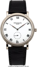 54164&colon; Patek Philippe&comma; Ref&period; 3919 White Gold Calatrava&comma; 