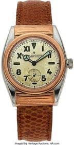 54073&colon; Rolex&comma; Rare Steel & Pink Gold Bubbleback&comma; Ribbed