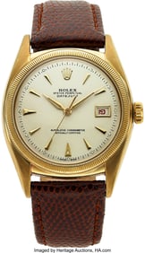 54074&colon; Rolex "Ovettone" Ref&period; 6105 Gold Automatic&comma; circa