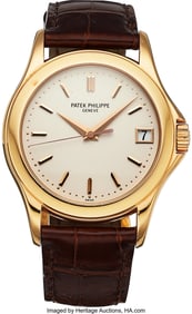 54168&colon; Patek Philippe Calatrava 18K Rose Gold Silver Di