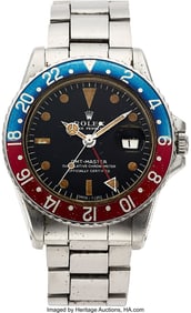 54077&colon; Rolex&comma; Stainless Steel GMT-Master Ref&period; 1675 "Mar