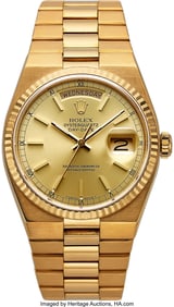 54081&colon; Rolex&comma; 18k Yellow Gold Oysterquartz Day-Date Ref