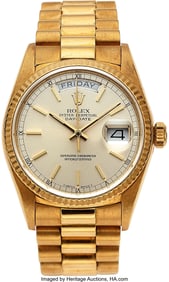 54082&colon; Rolex&comma; 18k Yellow Gold Day-Date Ref&period; 18038 Circa