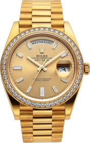 54178&colon; Rolex Day-Date 40 Gold Oyster Perpetual Baguette