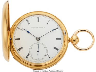 54275: American Watch Co., Rare 18k Gold 20 Size Vibrat