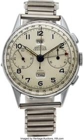 54277: Angelus Chronodato Chronograph Stainless Steel W