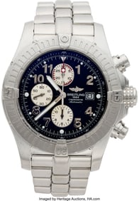 54294: Breitling Super Avenger 48mm Black Arabic Dial S