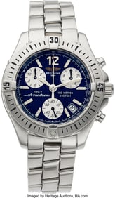 54295: Breitling Chrono Colt Ocean Blue Dial Silver Sub