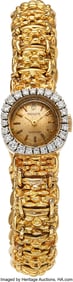54300: Rolex, Lady's 18k Yellow Gold Bracelet Watch Cir