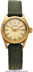 54304: Rolex, Lady's 14k Yellow Gold Oyster Perpetual C