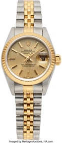 54305: Rolex Lady Datejust 18K Yellow Gold And Stainles