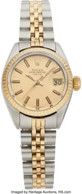 54308: Rolex, Lady's Two Tone Oyster Perpetual Date, ci