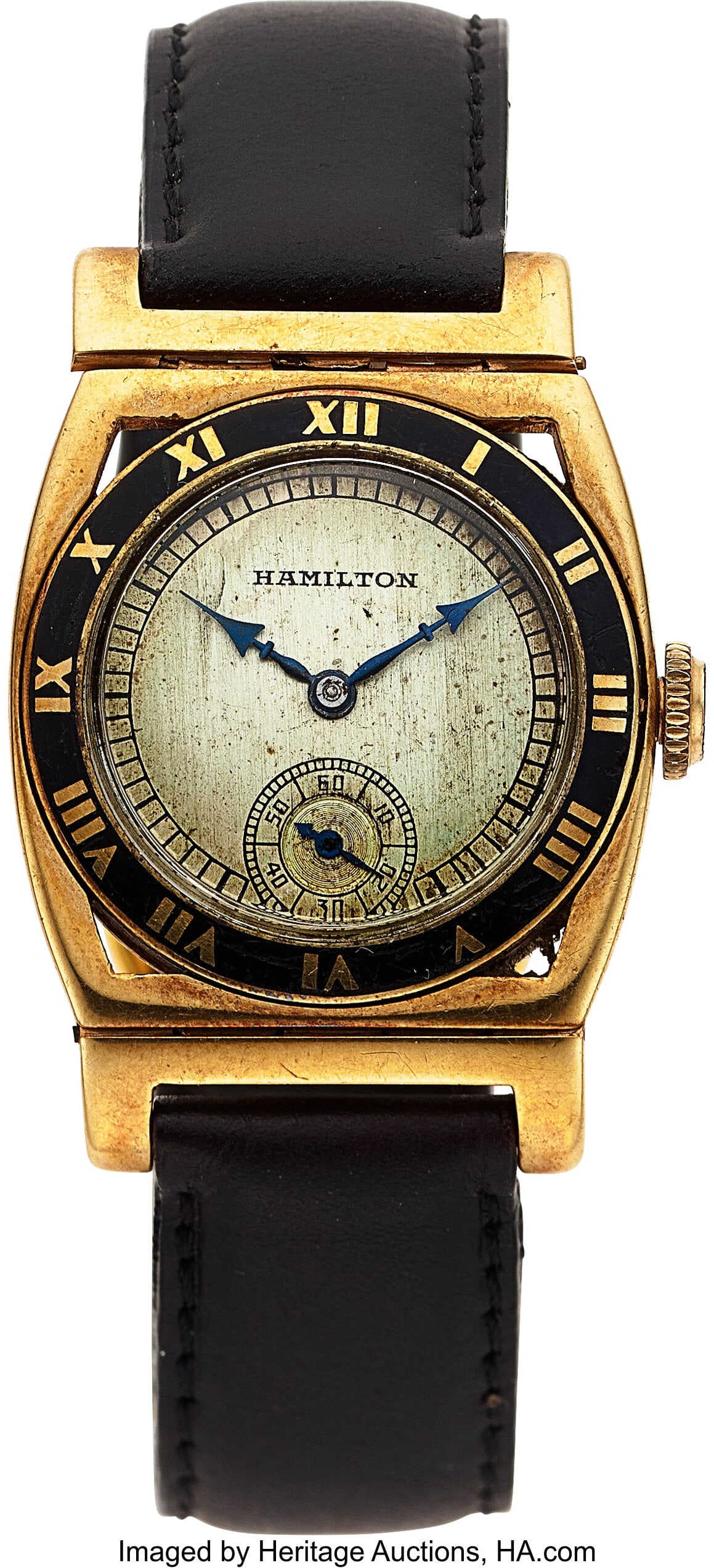 54226: Hamilton 14k Gold Piping Rock Wristwatch, circa