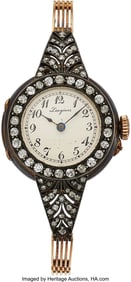 54311: Longines, Lady's 18k Pink Gold Wristwatch Circa