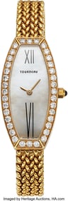 54312: Torneau, 18k Yellow Gold Model Circa 1990's Cas