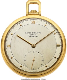 54236: Patek Philippe, Fine 18k Yellow Gold Open-Face,