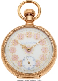 54319: Hamilton, 14k Gold Fancy Dial 21 Jewel Grade 942