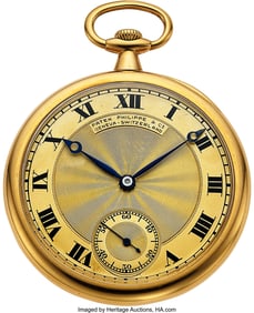 54241: Patek Philippe, 18k Yellow Gold Open-Face, Guill