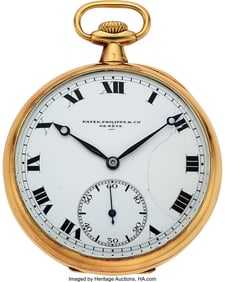54245: Patek Philippe & Cie, 18k Gold Pocket Watch, cir