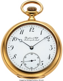 54248: Patek Philippe, Heavy 18k Yellow Gold Open-Face,