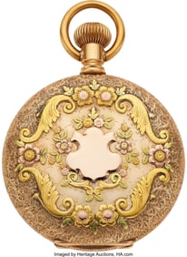 54331: Elgin, Fancy Dial, Mint Gold Multicolor, 21 Jewe