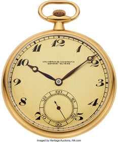 54252: Vacheron & Constantin, 18k Gold Pocket Watch, ci