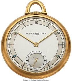 54254: Vacheron Constantin, 18k Yellow Gold Open-Face,