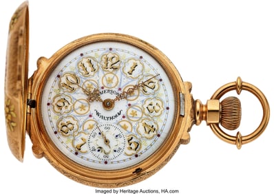54336: Waltham, Super Rare O' Hara Dial, Gold Multicolo