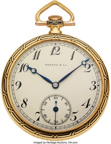 54257: International Watch Co. 18k Gold & Enamel Watch