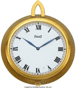 54259: Piaget, 18k Yellow Gold Open Face Ref. 990 Pocke