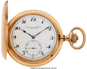 54261: IWC, Large Rose Gold Hunters Case, circa 1905 C