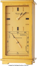 54344: 60s Cartier Weather Station Swiss 8 Day Brass Me