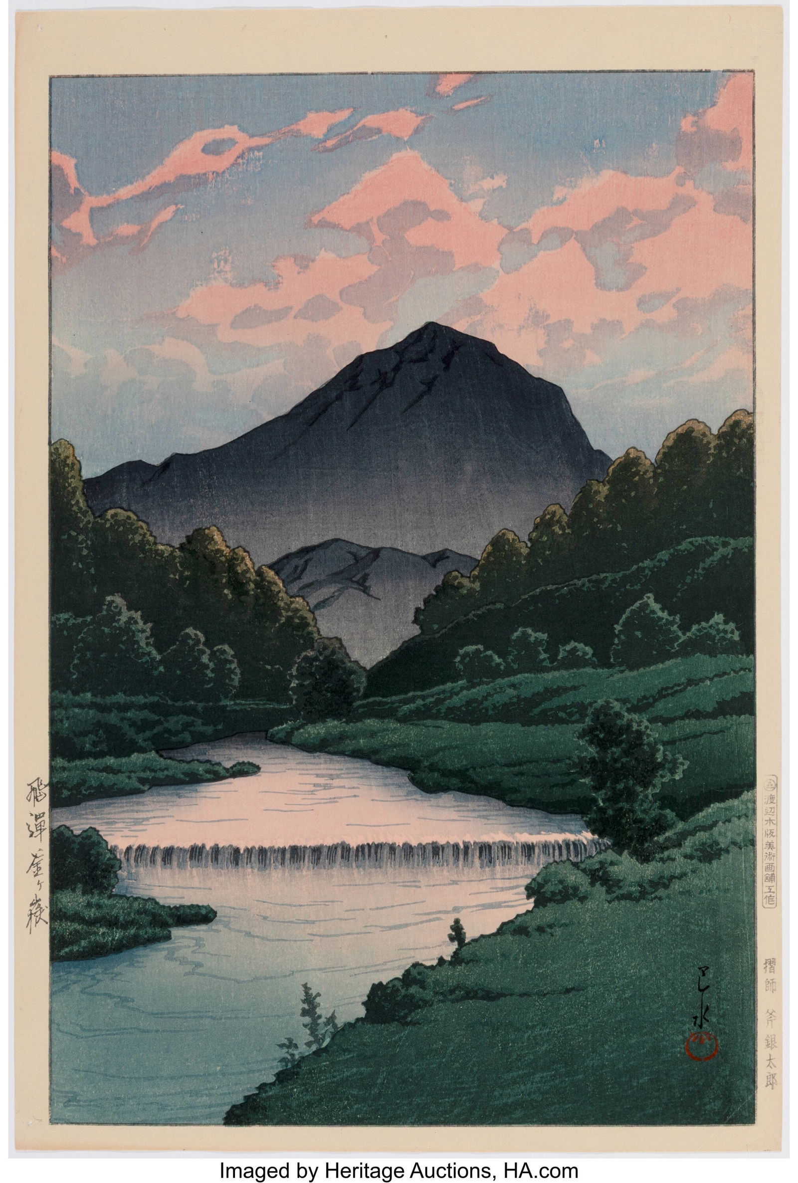 Kawase Hasui (Japanese, 1883-1957) Mount Kamaga, (1 of 2)