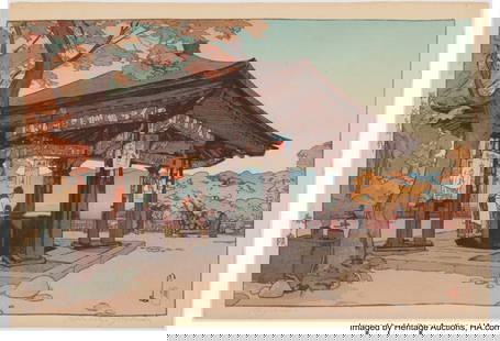 Yoshida Hiroshi (Japanese, 1876-1950) A Group of: Yoshida Hiroshi (Japanese, 1876-1950) A Group of Two Prints, 1930s Woodblock prints 10-3/4 x 15-3/4 inches (27.3 x 40.0 cm) (each