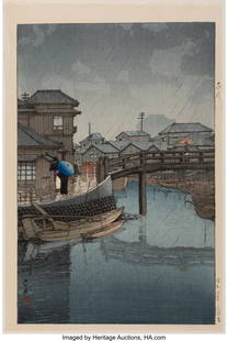 Kawase Hasui (Japanese, 1883-1957) Shinagawa, fr: Kawase Hasui (Japanese, 1883-1957) Shinagawa, from the series Selected Tokaido Landscapes (Tokaido fukei senshu), Showa 6 (1931) Woodblock print