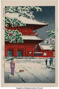 Kasamatsu Shiro (Japanese, 1898-1991) A Group of: Kasamatsu Shiro (Japanese, 1898-1991) A Group of Five Prints, 20th century Woodblock prints 16 x 10-1/2 inches (40.6 x 26.7 cm) (each