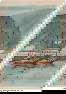 Various Artists (Japanese, 20th Century) A Group: Various Artists (Japanese, 20th Century) A Group of Eight Prints, Showa era (20th century) Woodblock print 16-3/4 x 11-1/4 inches (42.5 x
