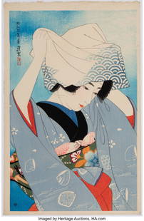 Ito Shinsui (Japanese, 1898-1972) Gathering Seas: Ito Shinsui (Japanese, 1898-1972) Gathering Seashells (shihigari), from the series The First Collection of Modern Beauties (Gendai bijin shu dai