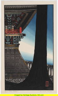 Japanese School (20th Century) A Group of Six Pr: Japanese School (20th Century) A Group of Six Prints, 20th century Woodblock print 15-5/8 x 9-1/2 inches (39.7 x 24.1 cm) (largest sheet, oban) Comprising: 1. Elizabeth Keith (Scottish, 1887-1956),