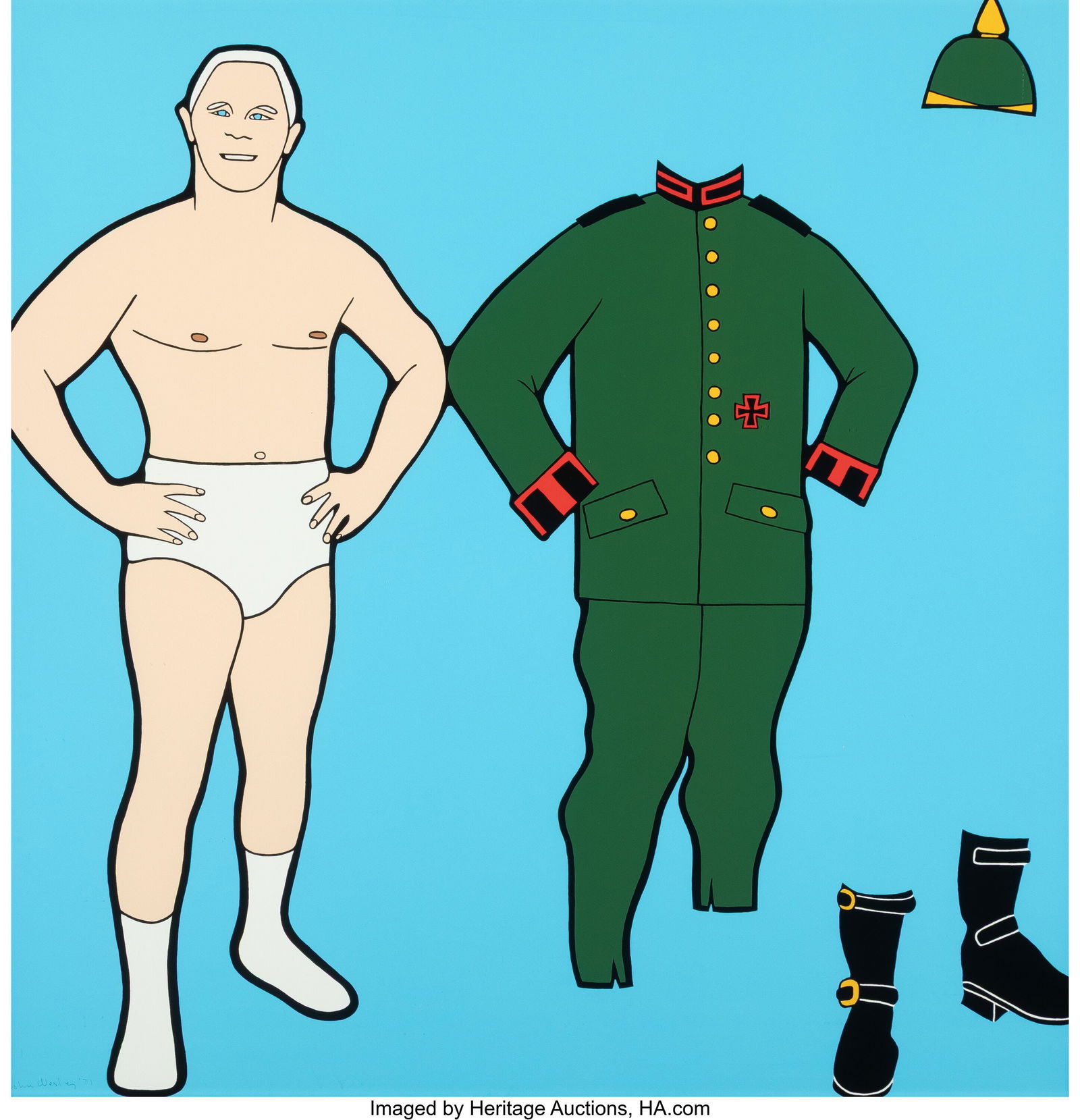 John Wesley (1928-2022) Compleat Fritz, from Pan: John Wesley (1928-2022) Compleat Fritz, from Panolpy, 1971 Screenprint in colors on board 30 x 30 inches (76.2 x 76.2 cm) (sheet) Ed. 5&s