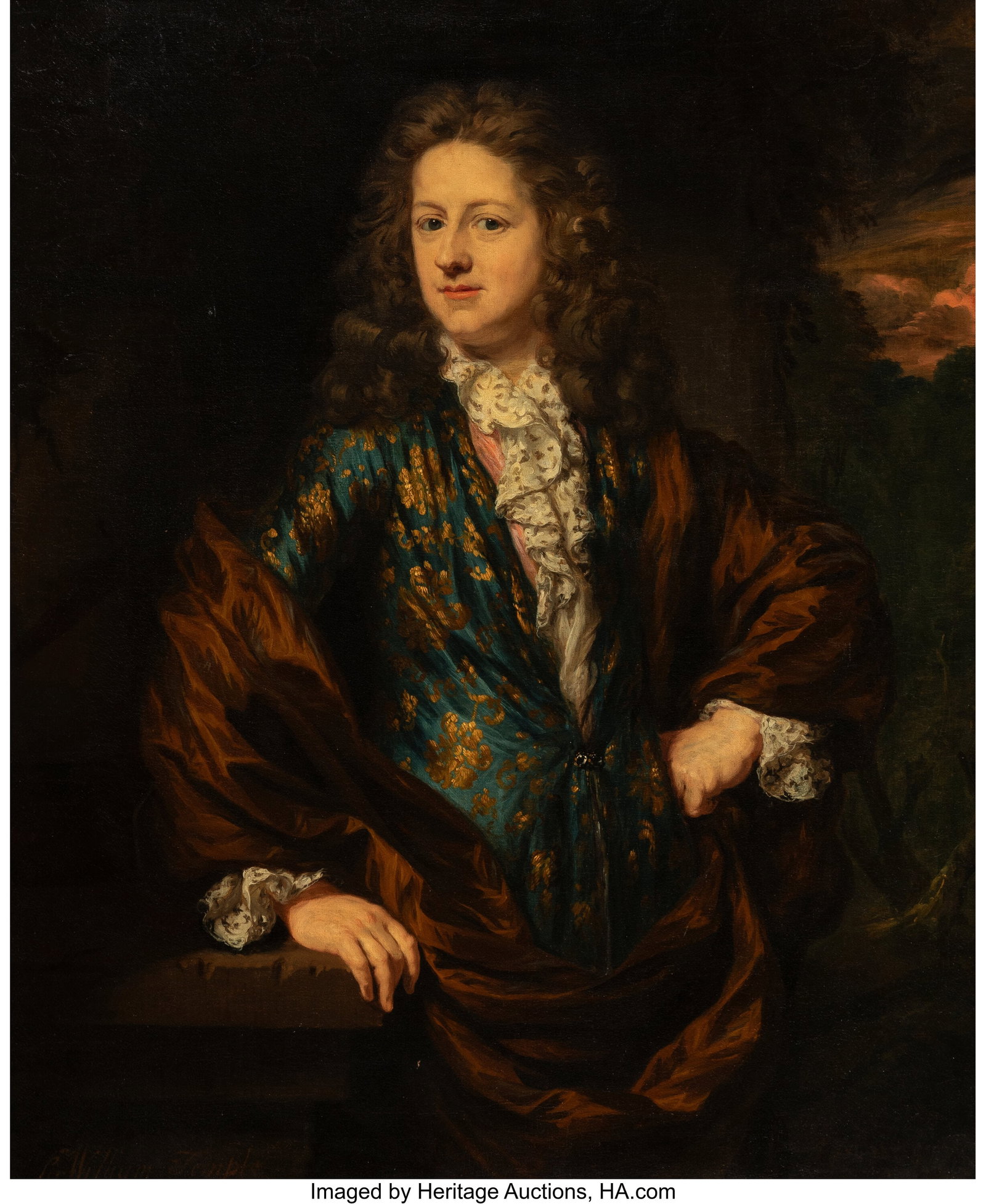 Nicolaes Maes (Dutch, 1634-1693) Portrait of a g: Nicolaes Maes (Dutch, 1634-1693) Portrait of a gentleman, circa 1680 Oil on canvas 27-1/2 x 22-1/2 inches (69.8 x 57.1 cm) Signed lower right&colo