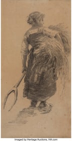 69157: Circle of Léon-Augustin Lhermitte (French, 1844